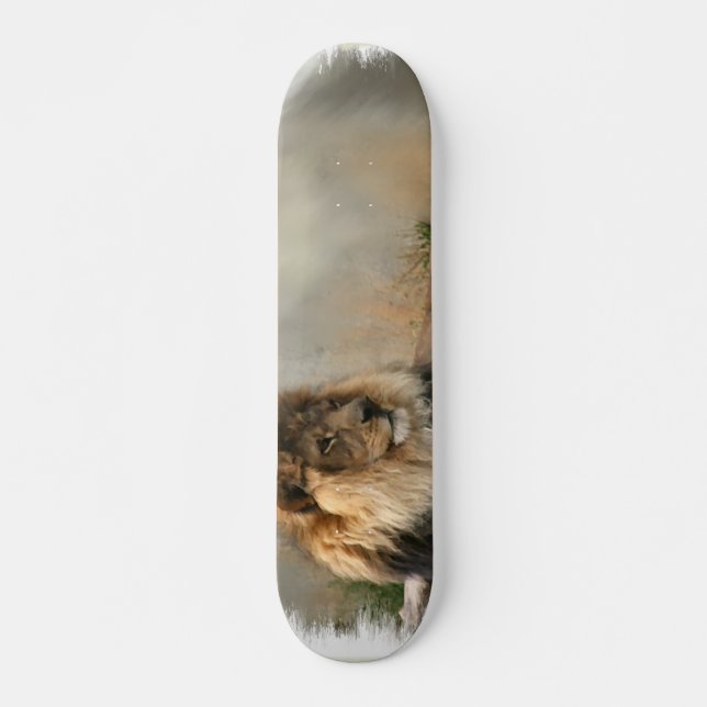 Lion Lovers Art Gifts Skateboard Deck (Front)