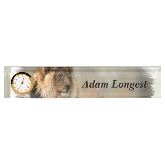 Lion Lovers Art Name Plate (Front)