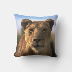 Lion Lovers Female Lioness Throw Pillow