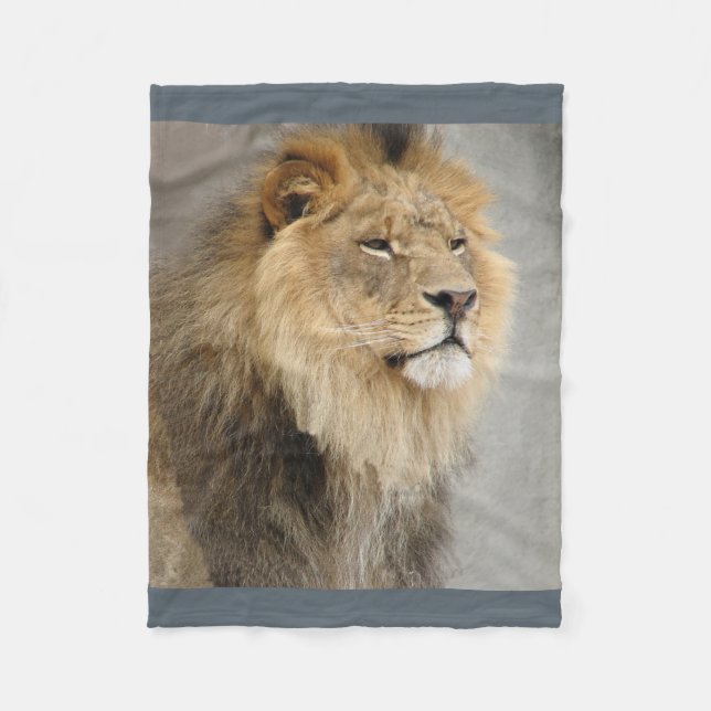 Lion Lovers Gifts Fleece Blanket (Front)