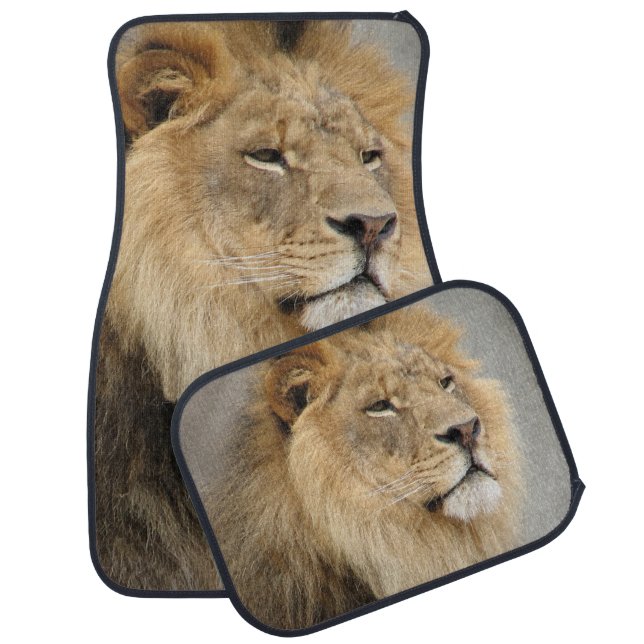 Lion Lovers King of the Jungle Car Floor Mat (Set)