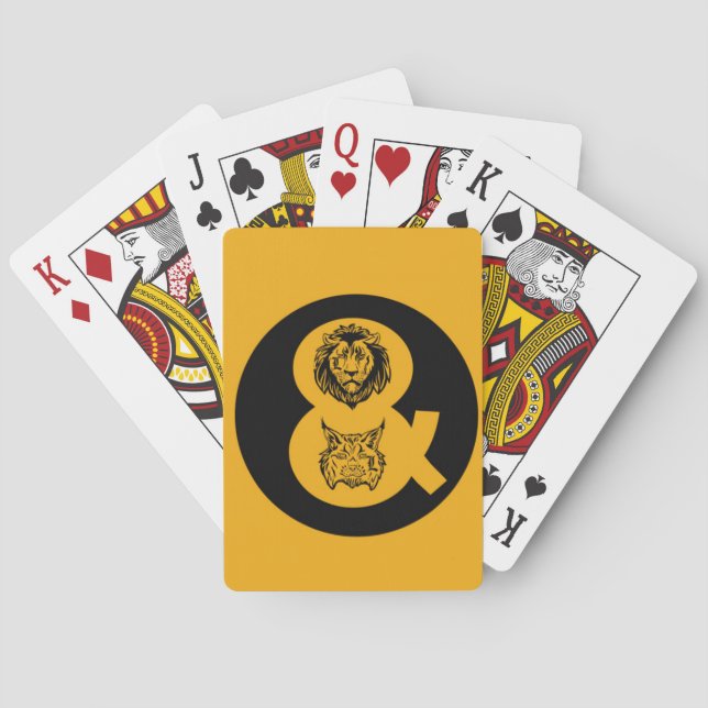 Lion & Lynx Logo Poker Cards (Back)