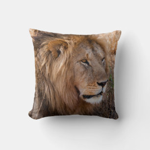 Lion Maasai Mara National Reserve, Kenya Throw Pillow