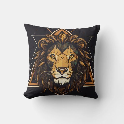 Lion Majesty Unleash Your Wild Side with Our Reg Throw Pillow