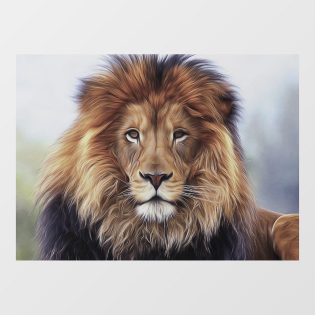 LION MALE GLASS WINDOW CLING (Sheet)
