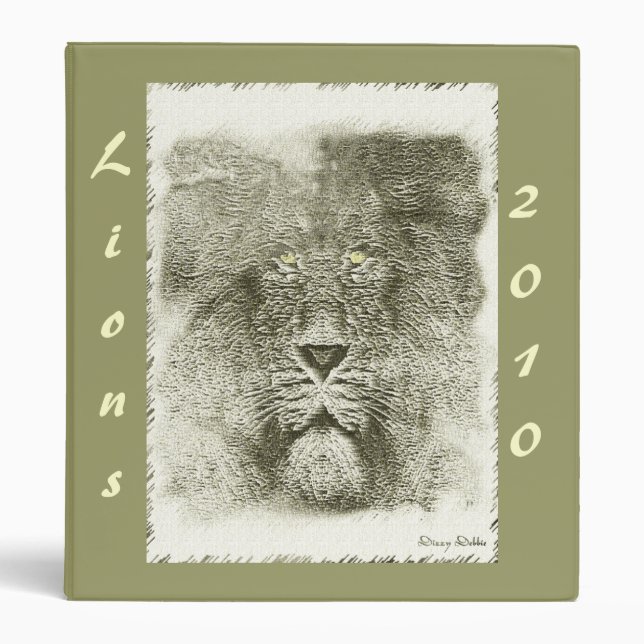 Lion Mascot Avery Binder (Front)