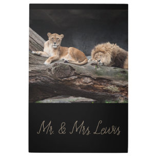 Lion Mates Couple Love Home Destiny Destiny'S Metal Print