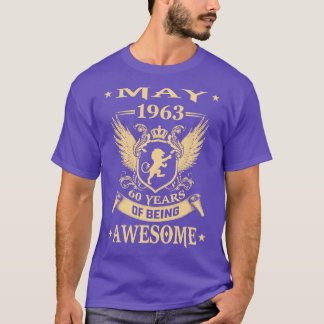 Lion May 1963 Limited Edition 60 Years Of Being Aw T-Shirt