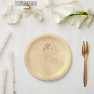 lion medieva paper plates