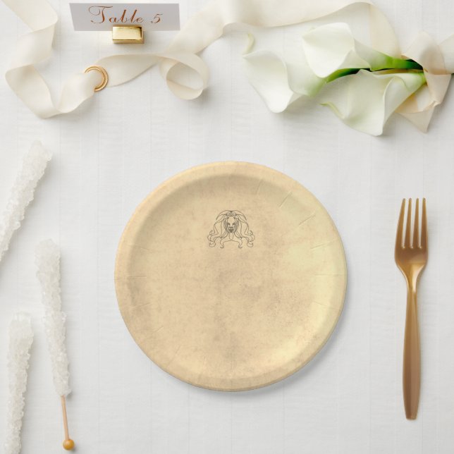 lion medieva paper plates (Wedding)