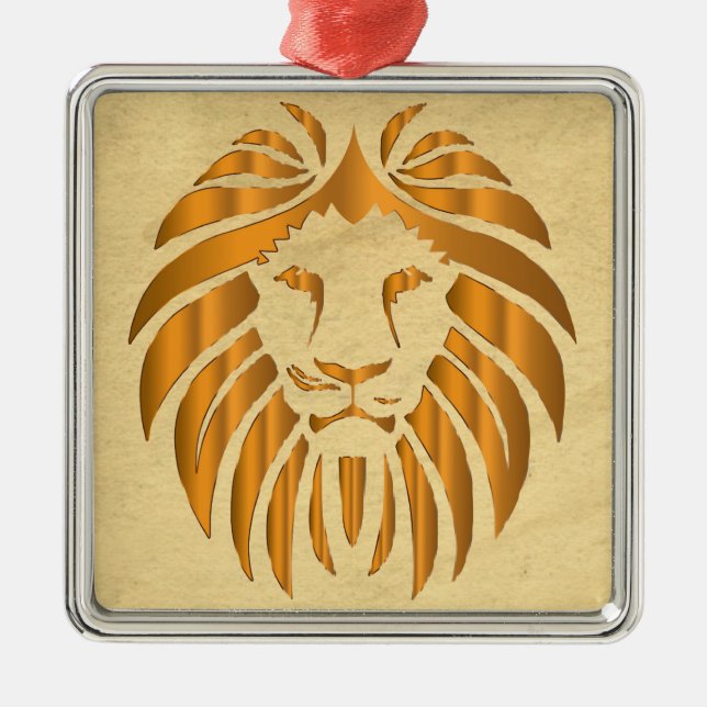 Lion Metal Ornament (Front)