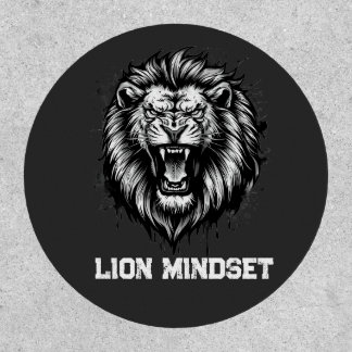Lion Mindset Powerful Lion Graphic Animal Patch