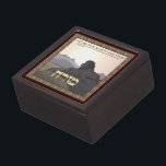 Lion Mizrach Jewelry Box<br><div class="desc">A lion silhouetted against the mountains of Israel. The image is in earth tones. Psalms 113:3 appears in both Hebrew and English. The Talmud lays down the rule that if one prays in the Diaspora, he shall direct himself toward the Land of Israel. Most Jews in the diaspora live west...</div>