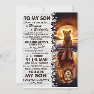 Lion Mom To My Son I Closed My Eyes Invitation