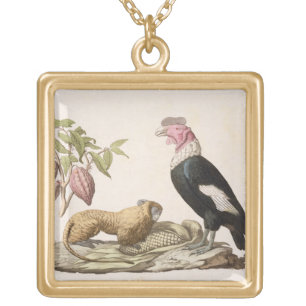 Lion monkey and condor, native to Chile or Ecuador Gold Plated Necklace