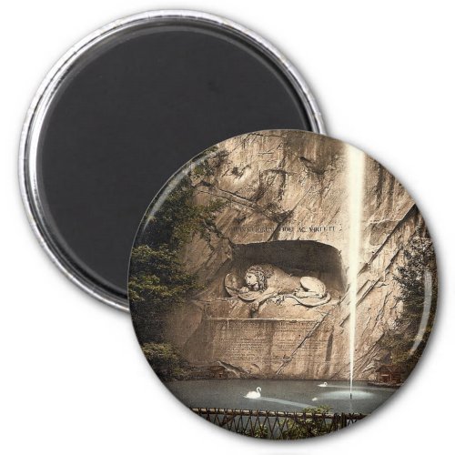 Lion Monument and fountain Lucerne Switzerland Magnet