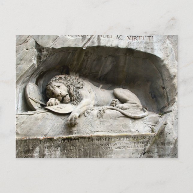 Lion Monument, Lucerne Postcard (Front)