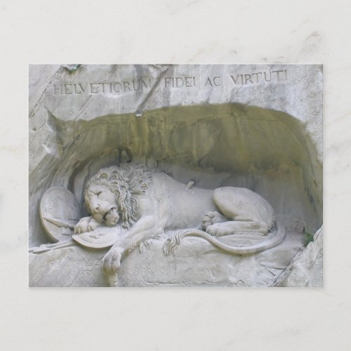 Lion Monument Lucerne Postcard