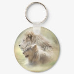 Lion Moon Art Keychain