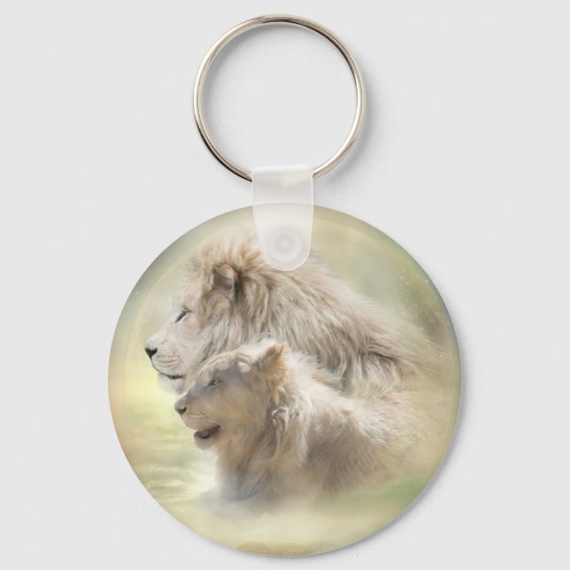 Lion Moon Art Keychain (Front)