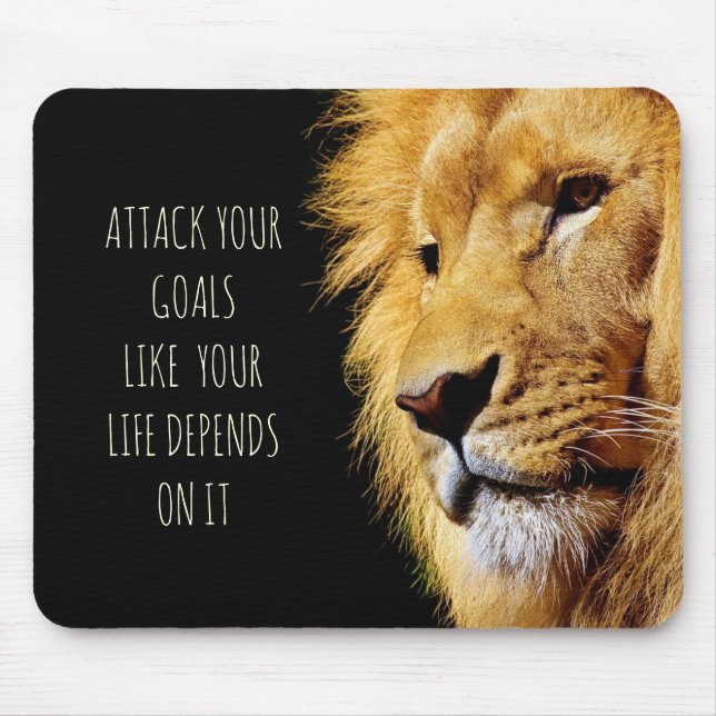 Lion Motivation Mouse Pad (Front)