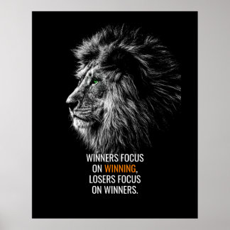 Lion Motivational Quote Poster