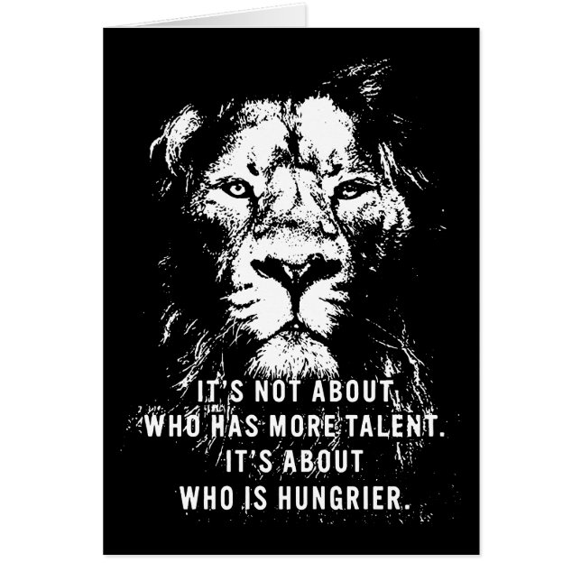 Lion - Motivational Words - Inspirational Cards (Front)
