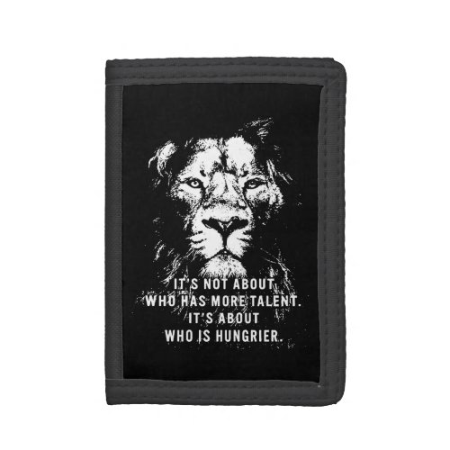 Lion _ Motivational Words _ Inspirational Trifold Wallet