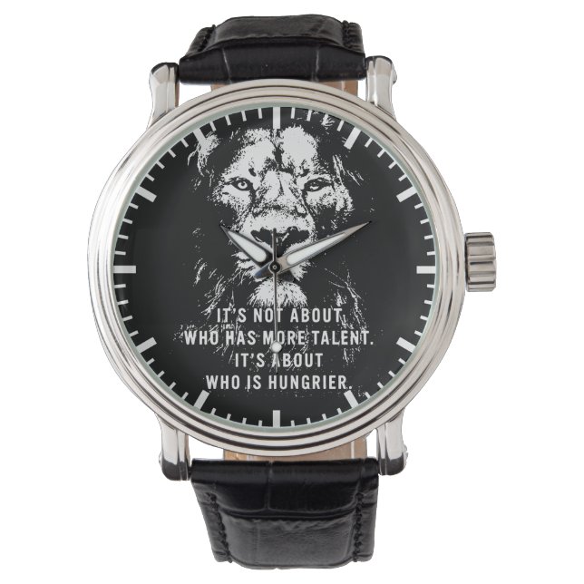 Lion - Motivational Words - Inspirational Watch (Front)