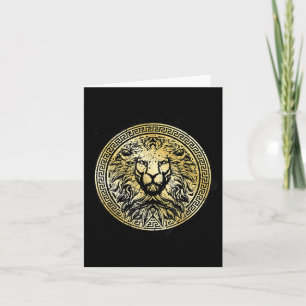 Lion Mythology Gold Beast Workout Motivation Gym F Card