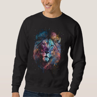 Lion Nebular - Graffiti Neon Ink Splash Sweatshirt