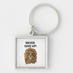 Lion Never Give Up Lion Keychain
