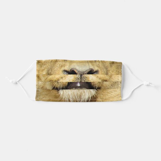 Lion Nose & Mouth - Animals Art Adult Cloth Face Mask (Front, Folded)