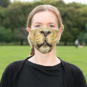 Lion Nose & Mouth - Animals Art Adult Cloth Face Mask (Outside)