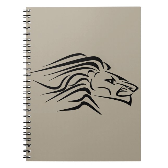 Lion Notebook - Custom Colors - Text (Front)