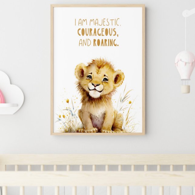 Lion, Nursery Decor, Wall Art, Safari Nursery Framed Art (Creator Uploaded)