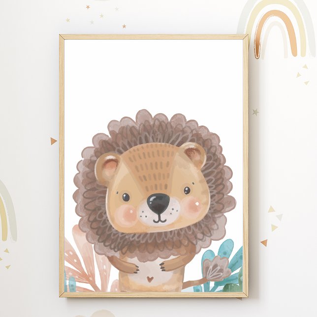 Lion Nursery Poster Animal Kids Room Decor (Creator Uploaded)