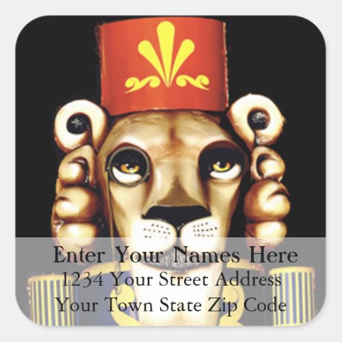 Lion Nutcracker Christmas Return Address Label