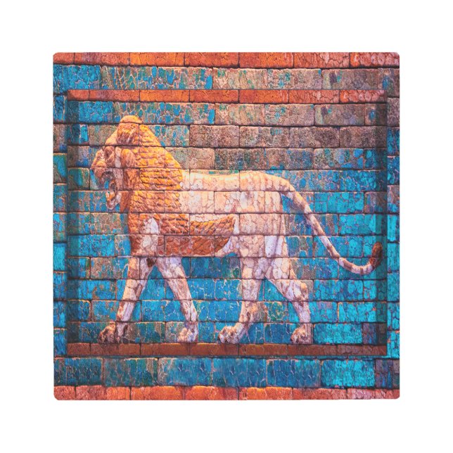 Lion of Babylon, Mesopotamia  Metal Print (Front)