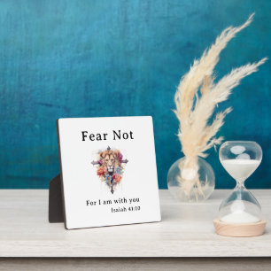 Lion Of God Fear Not Bible Verse Tabletop Plaque