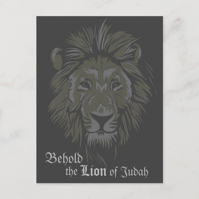 Lion of Judah Bible Verse Revelation 5:5 Postcard (Front)