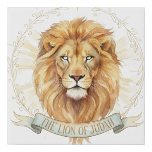 Lion of Judah Biblical Faux Wrapped Canvas Print