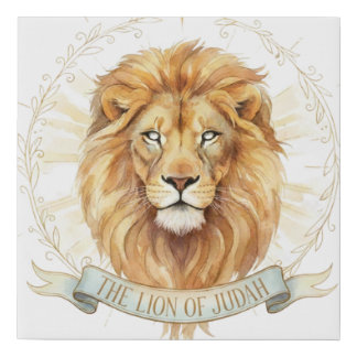 Lion of Judah Biblical Faux Wrapped Canvas Print