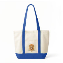 Lion of Judah Biblical Watercolor Tote Bag