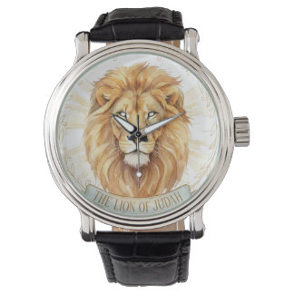 Lion of Judah Biblical Watercolor Wrist Watch