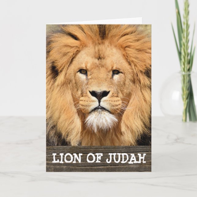LION OF JUDAH CHRISTIAN ART  CARD (Front)