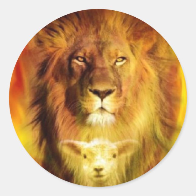 LION OF JUDAH CLASSIC ROUND STICKER (Front)