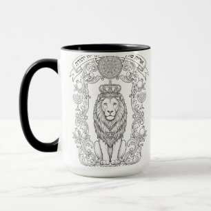 Lion of Judah — Crowned Lion Ornamental Crest Tatt Mug