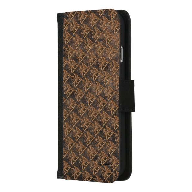 Lion of Judah Empire of Ethiopia Reggae Rastafari iPhone Wallet Case (Left)