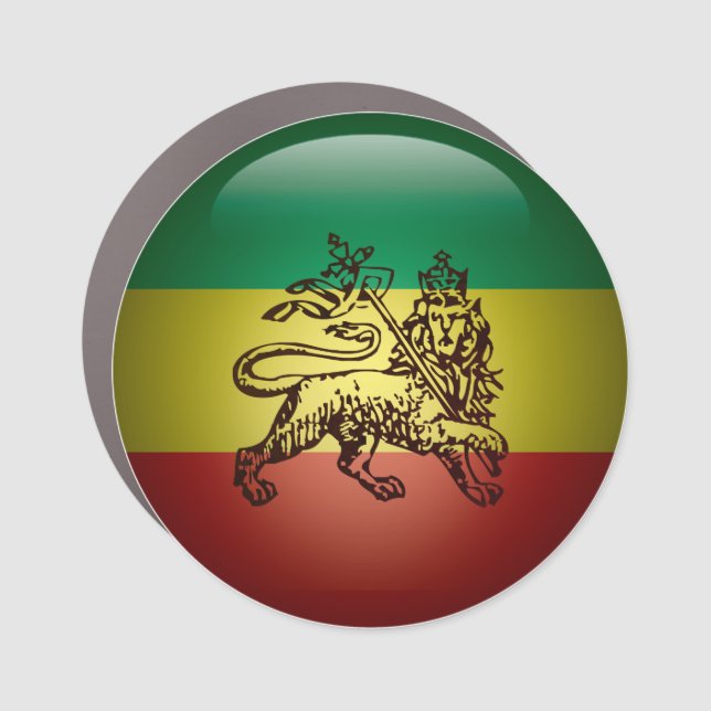 Lion of Judah Ethiopia Car Magnet (Front)